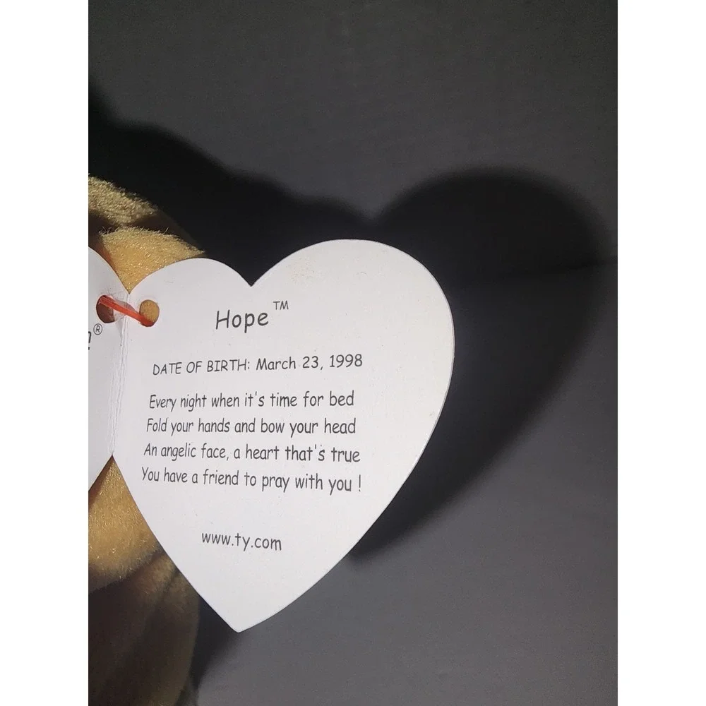 Ty Beanie Babies Hope Praying Plush Bear‎ March 23 1998